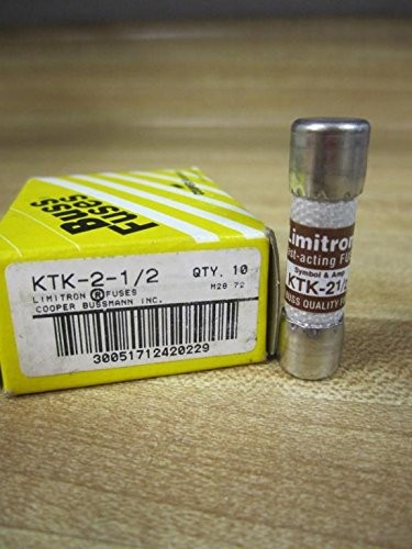 Bussmann KTK-2-1/2 Cooper KTK212 Limitron Fuse 2-1/2A 600V (Pack of 10)