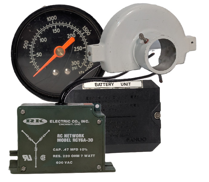 ASME-B40.1 Pressure Gauge, Fanuc N65TD399 Battery Unit, RK Network Filter, Hrdwr
