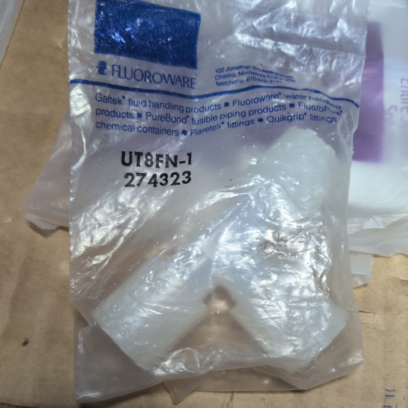 FLUOROWARE UT8FN-1 274323 3/8″ Teflon ” T”