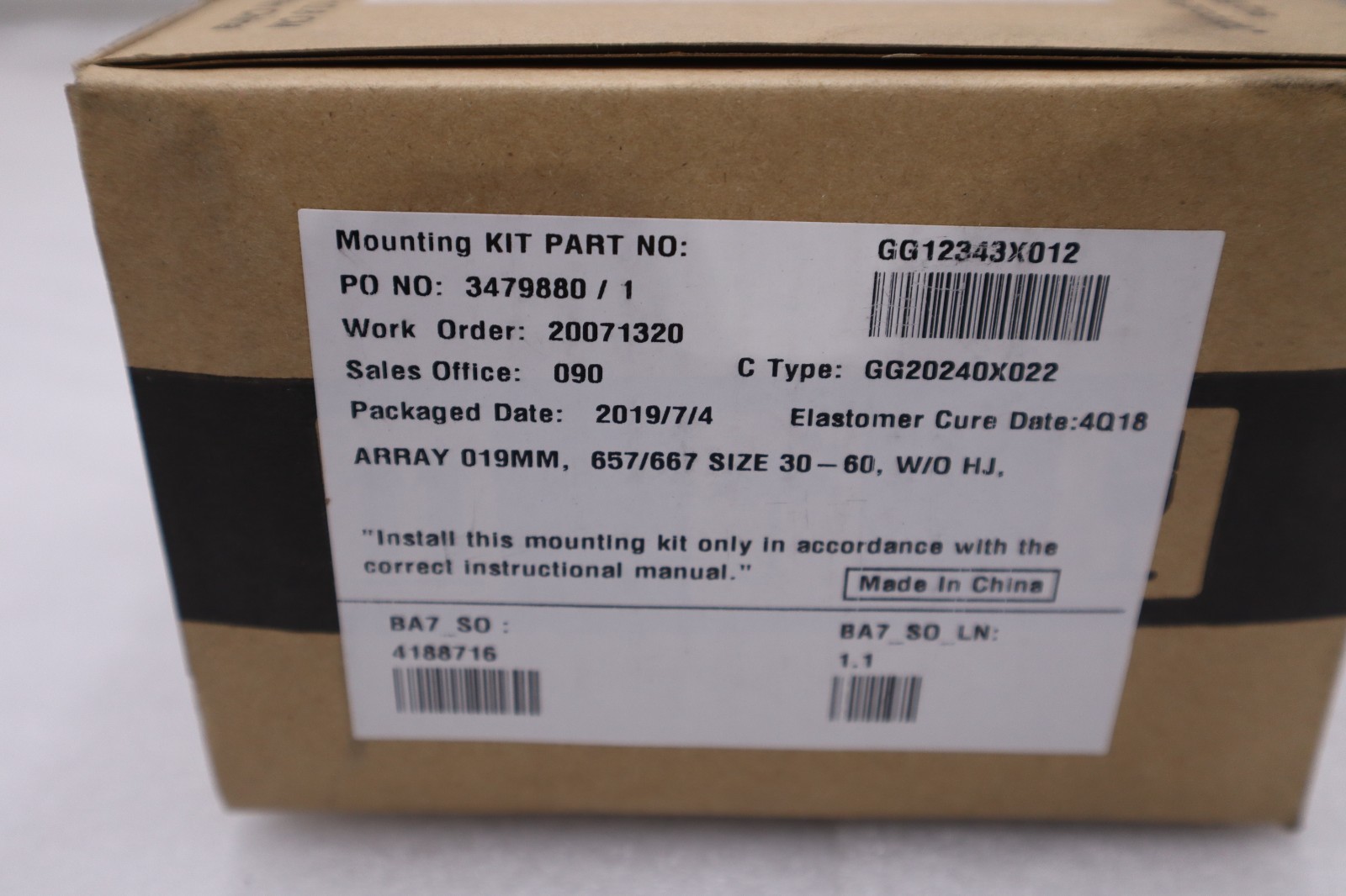 NEW OPEN BOX FISHER CONTROLS MTG-225-306624 STOCK GF410