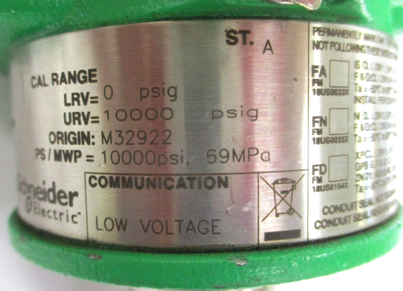 SCHNEIDER ELECTRIC FOXBORO TRANSMITTER , IGP05S-V5231FP , 1/2″ MNPT , SURPLUS