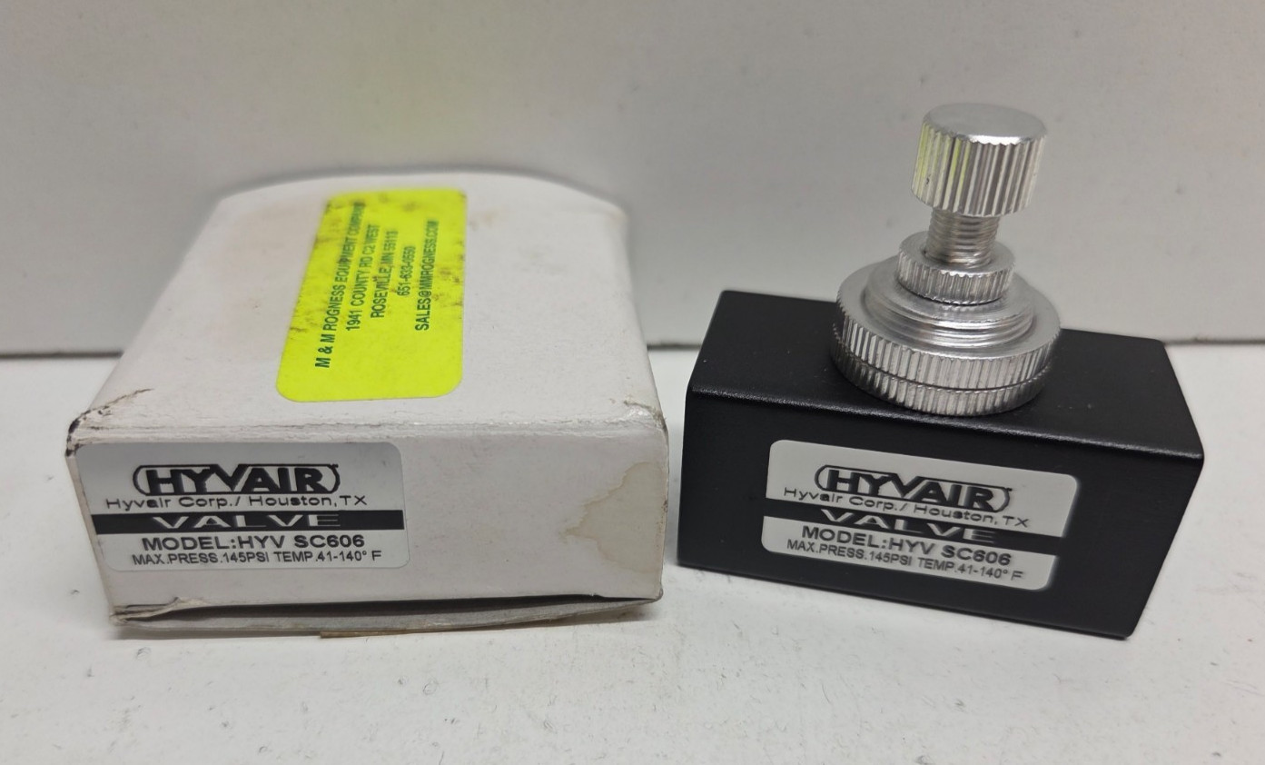 NEW IN BOX! HYVAIR 3/8″FLOW CONTROL VALVE HYV-SC606