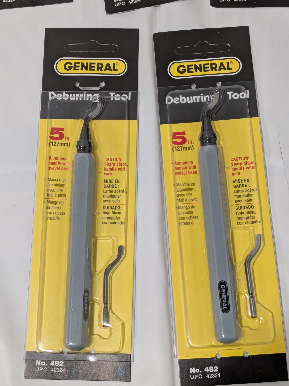 General Tools Swivel Head Deburring Tool 5″ with Metal Handle Qty 5 482