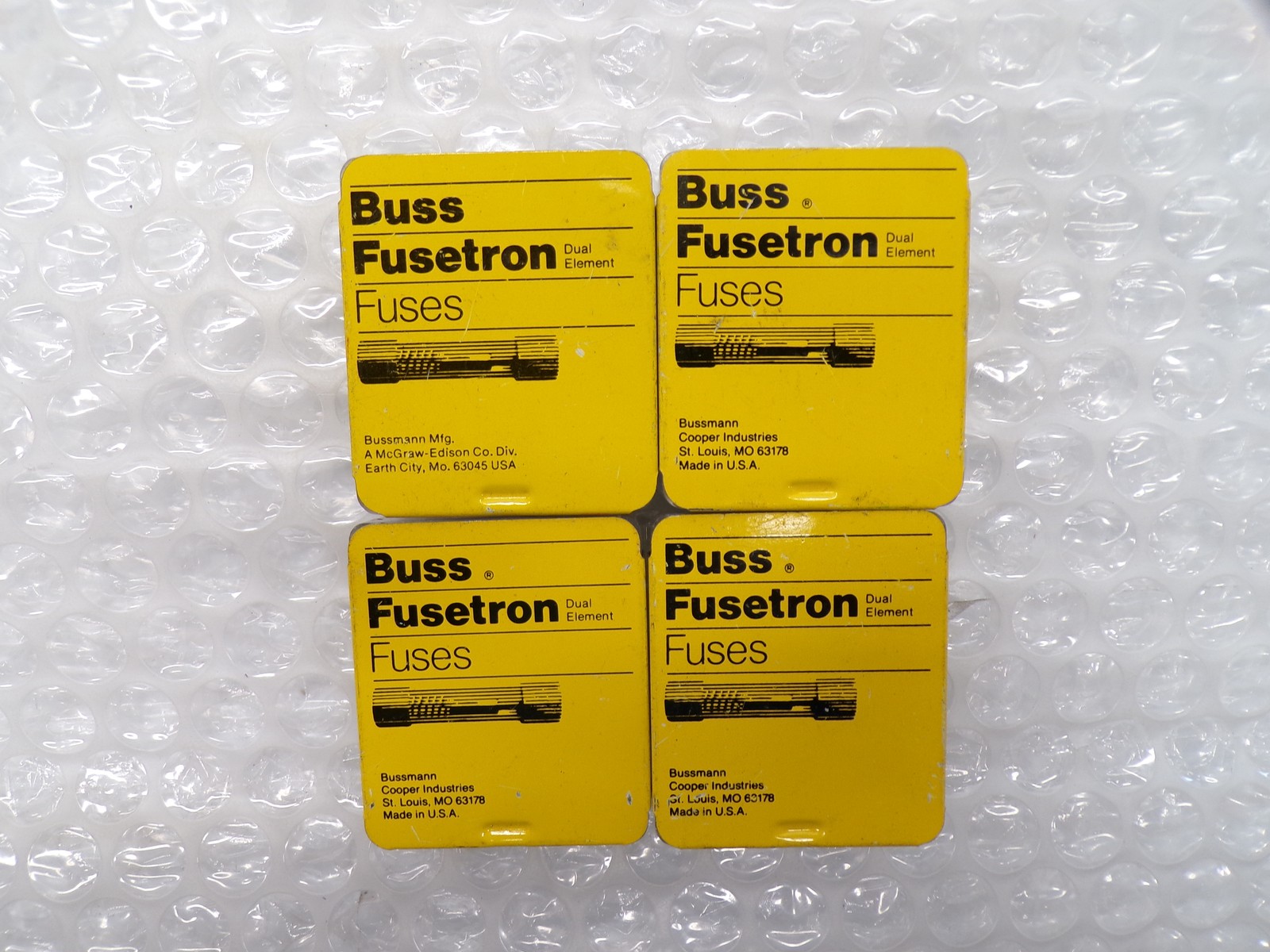 BUSSMANN MDL-3/8 FUSE LOT OF 4 PKG OF 5 NSMP
