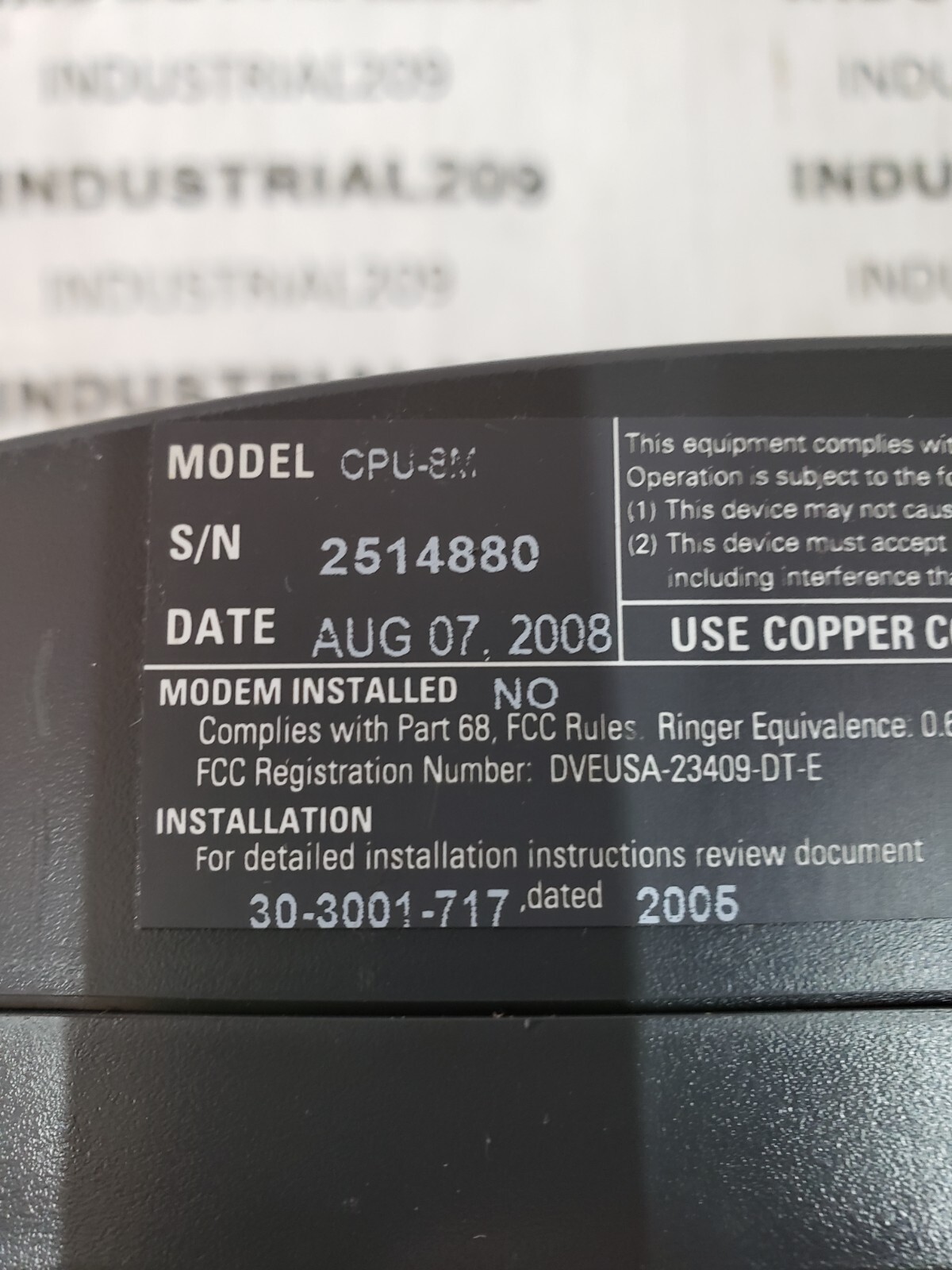 ANDOVER CONTROLS CPU-8M CONTINUUM NET CONTROLLER