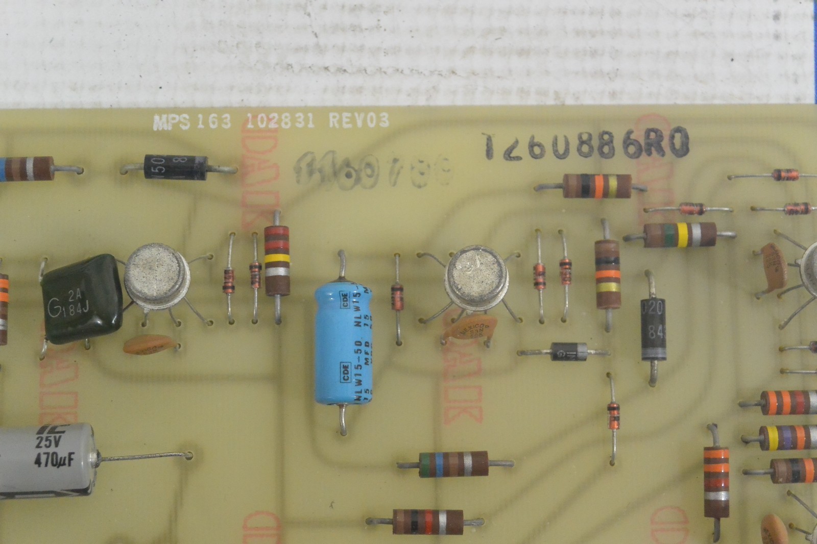 Printed Circuit Board 11S1-88-01 MPS 163 102831 rev 03 Used