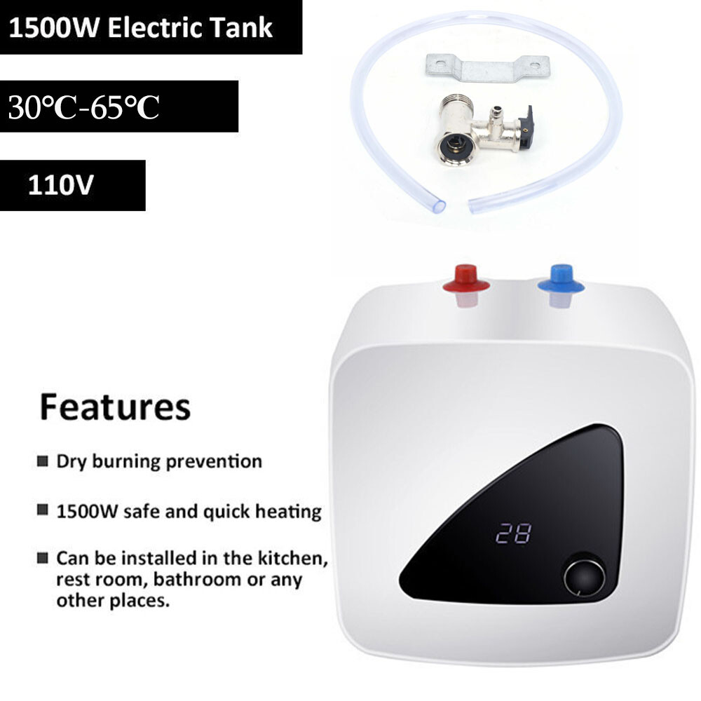 NEW 1500W 8L Electric Instant Hot Water Heater Storage Tank Bathroom Shower Sink