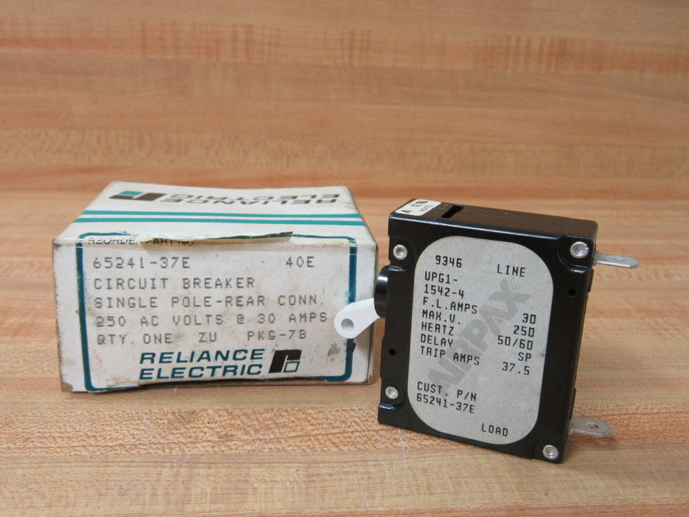 Reliance 65241-37E Airpax Circuit Breaker 6524137E UPG1-1542-4