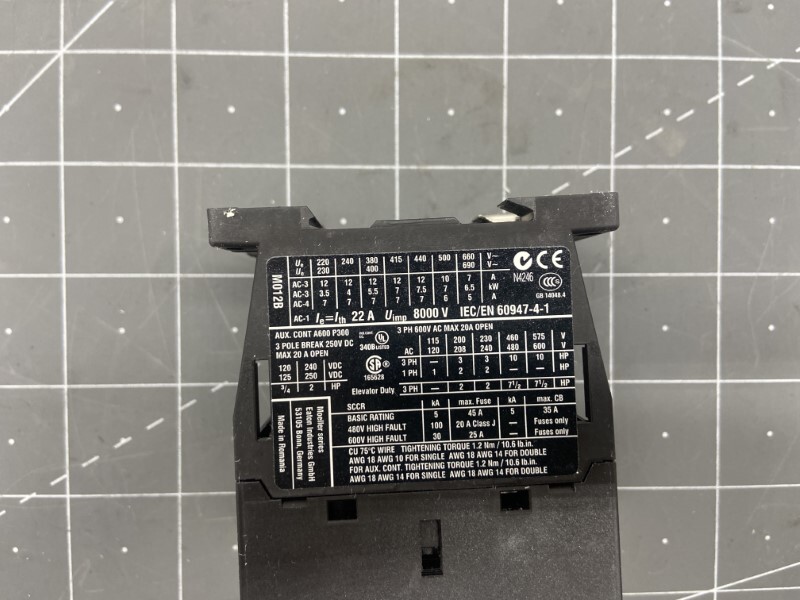 Eaton Overload Relay Contactor XTCE012B10TD PN: DILM12-10
