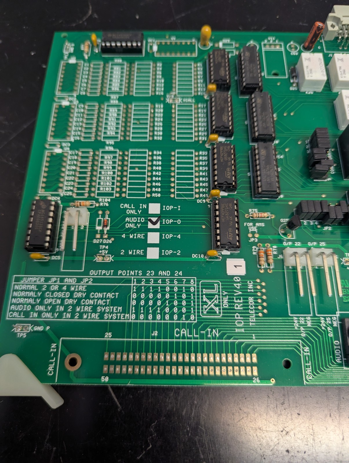 Telecor IOP-0 Rev 4.0 Audio Only Module Communications Board XL Only Series