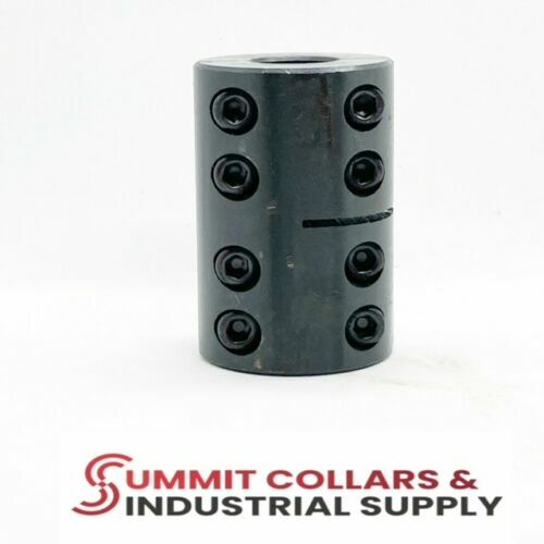 2CC-075-075, 3/4″ ID Double Split Rigid Shaft Clamp Coupling Black Oxide
