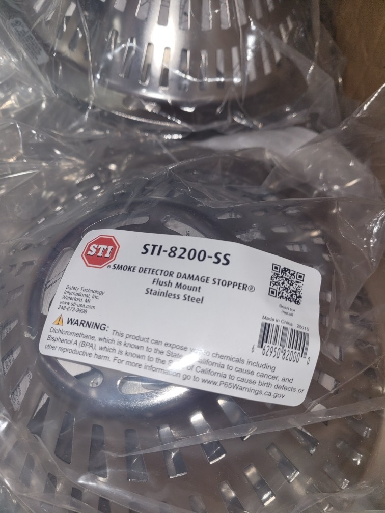 Safety Technology International STI-8200-SS Stainless Steel Smoke Detector Cover