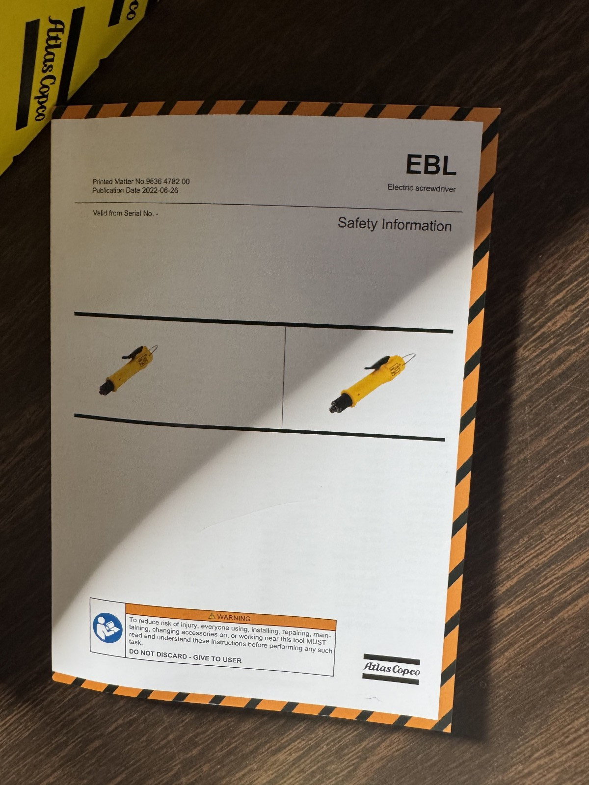 Atlas Copco EBL12 8431017011 Screwdriver 0.2-1.2 Nm w EBL Drive 8431 0170 70 New