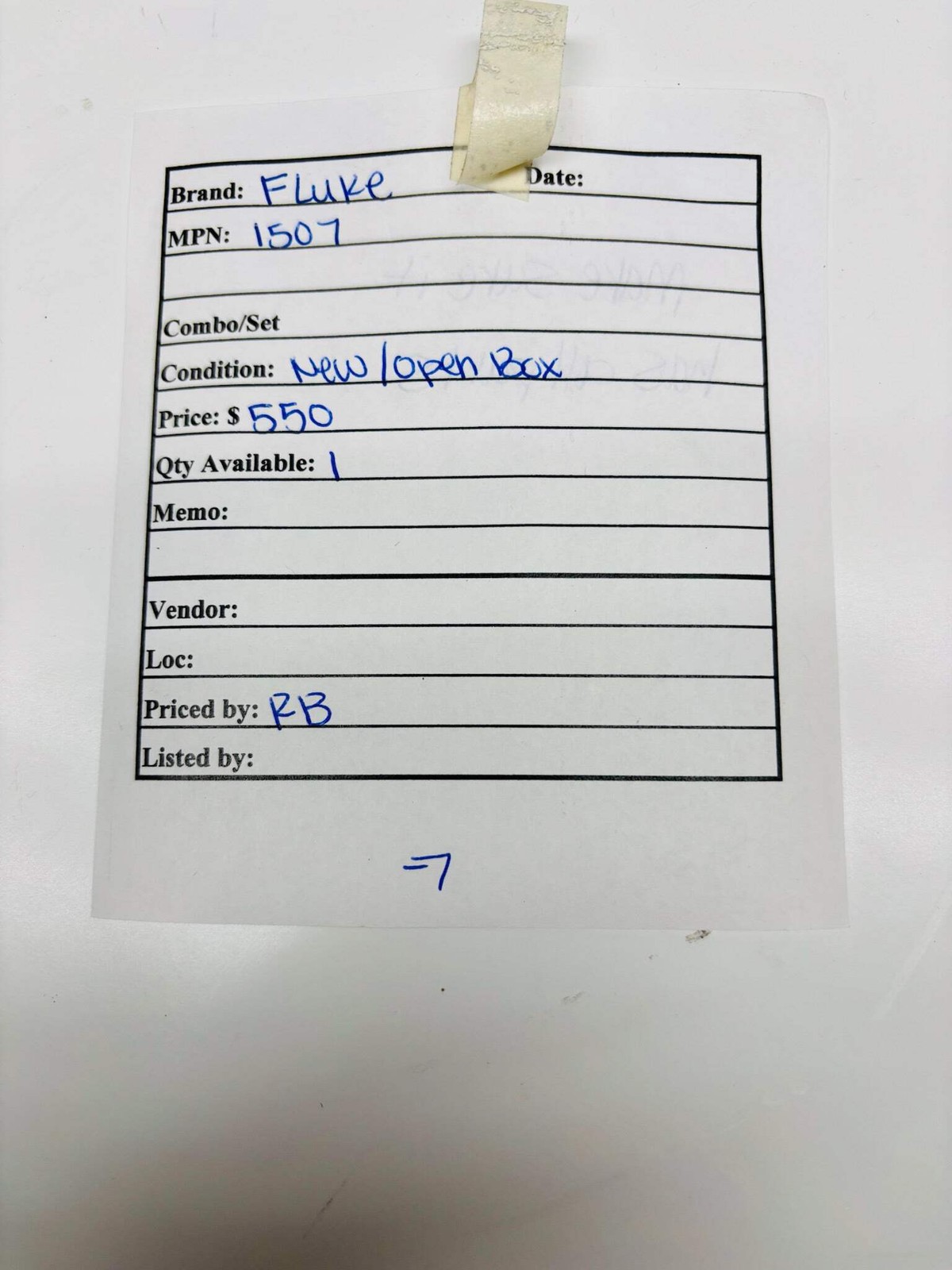 Fluke 1507 Insulation Resistance Tester