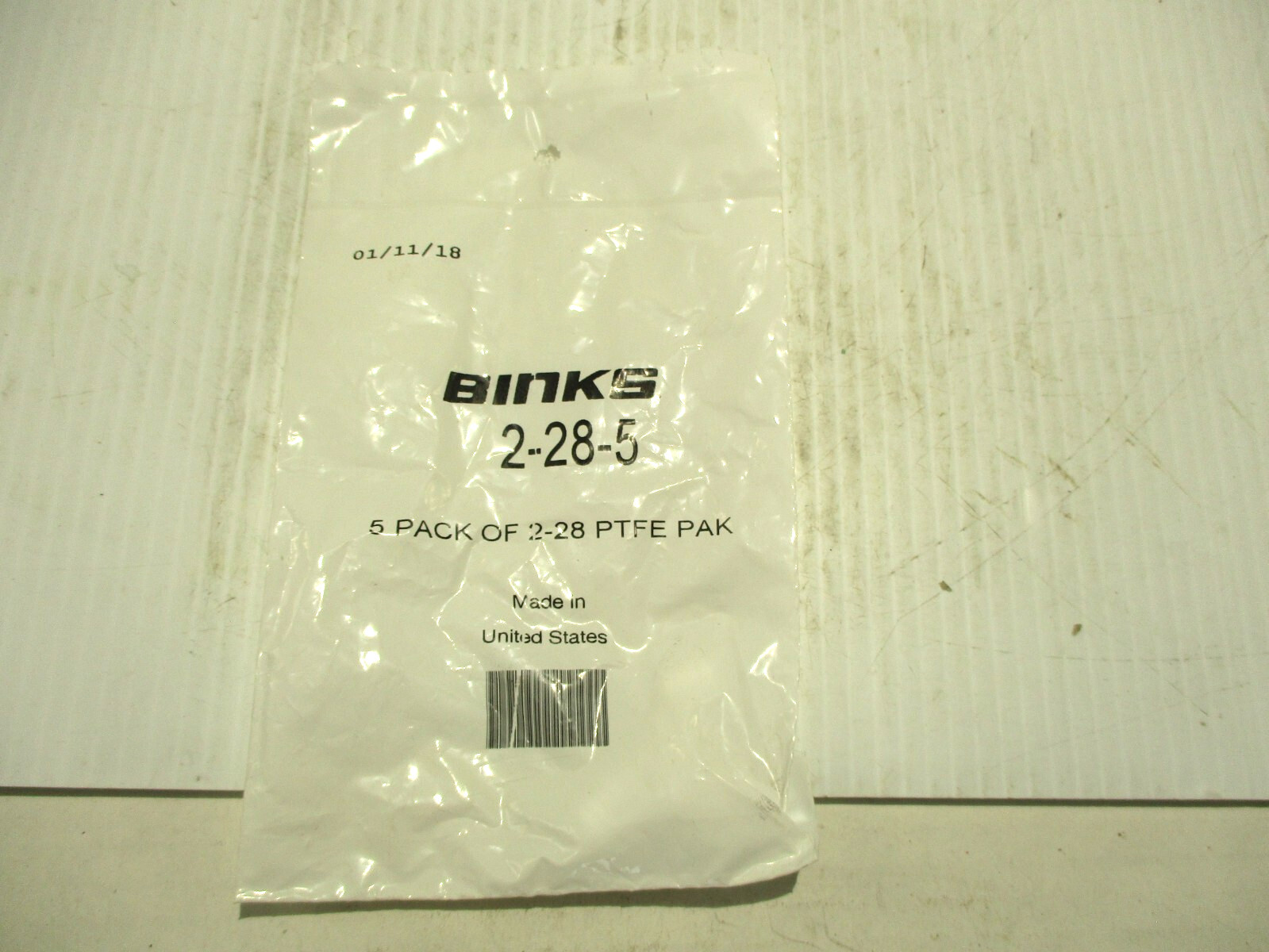 NEW PACK OF 5 BINKS 2-28-5 TEFLON PACKING GUN REPAIR FOR MODEL 7
