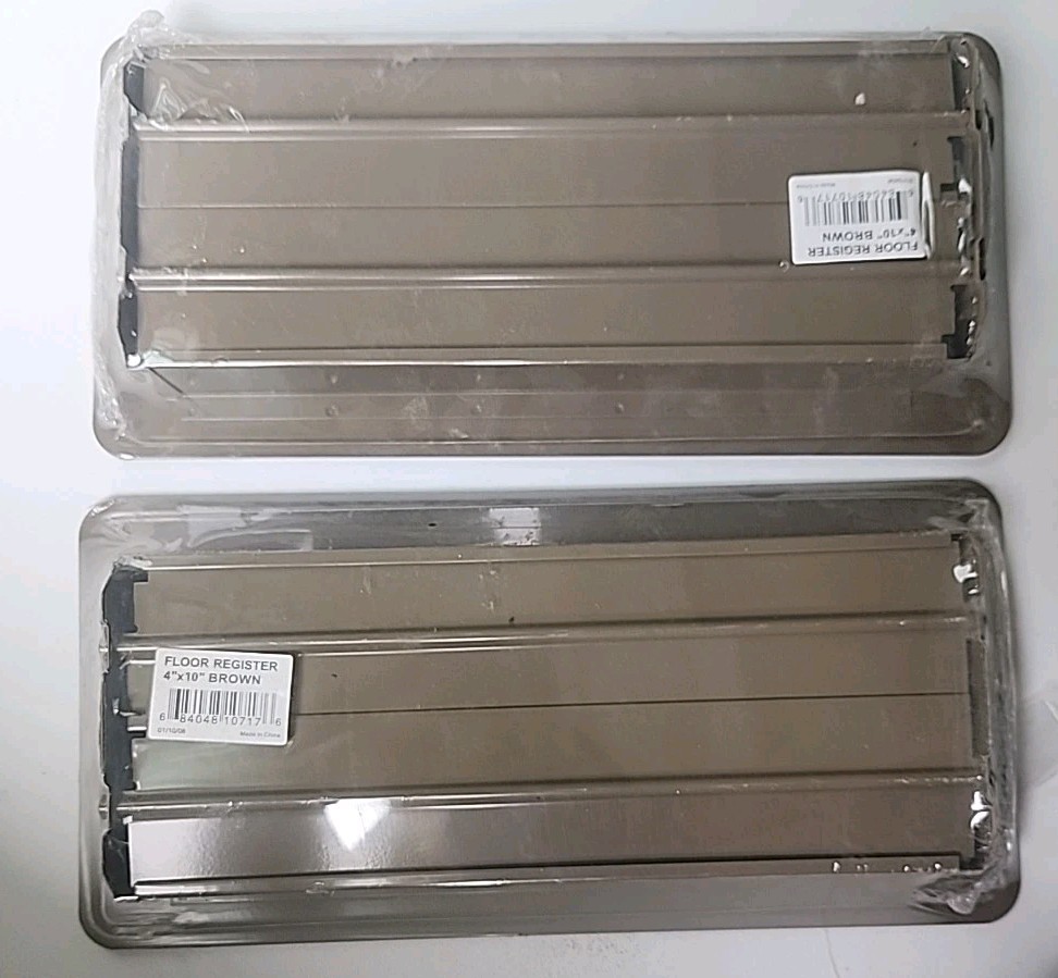 Hart & Cooley® 421 4×10 GS 2-Way Floor Register, 4×10 in BROWN