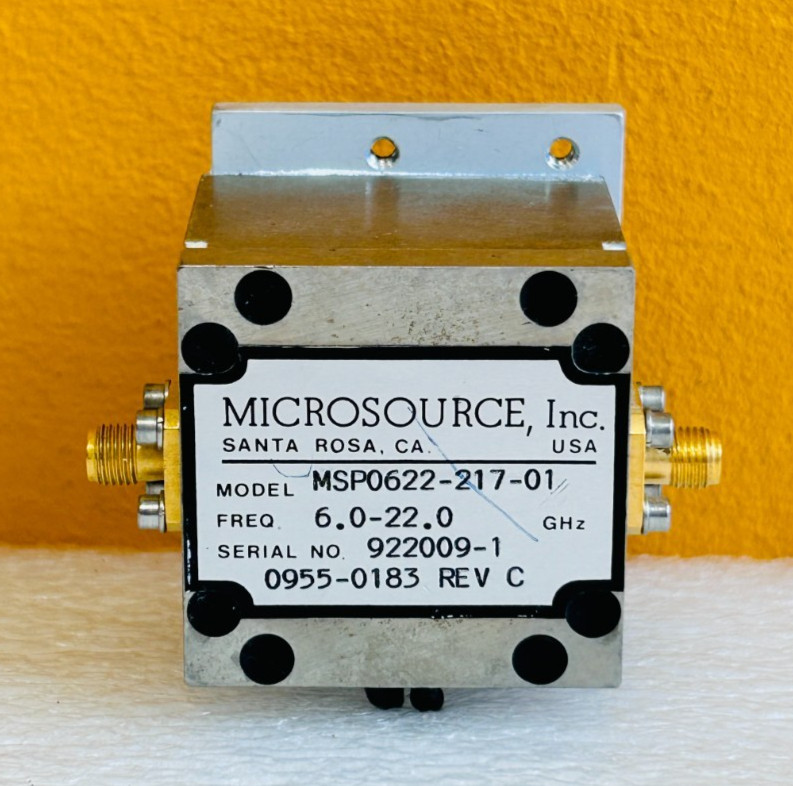Microsource MSP0622-217-01 (HP 0955-0183) 2-20 GHz, SMA (F), Yig Filter. Tested!