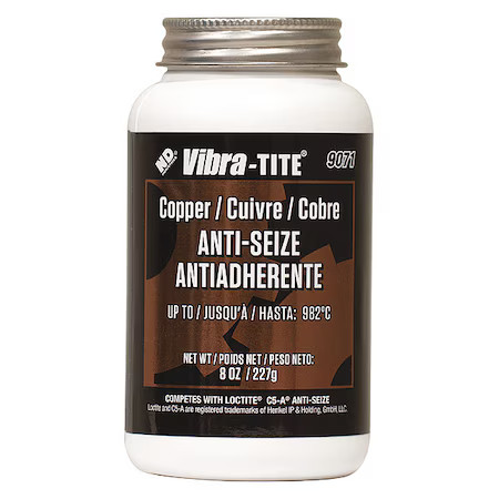 Vibra-Tite 90718 Anti Seize Compound, Jar, 8 Oz., Copper