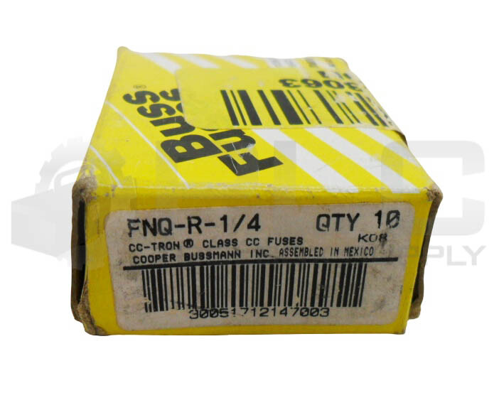 NEW BOX OF 5 BUSSMANN FNQ-R-1/4 CC-TRON FUSE 1/4A 600VAC *READ*