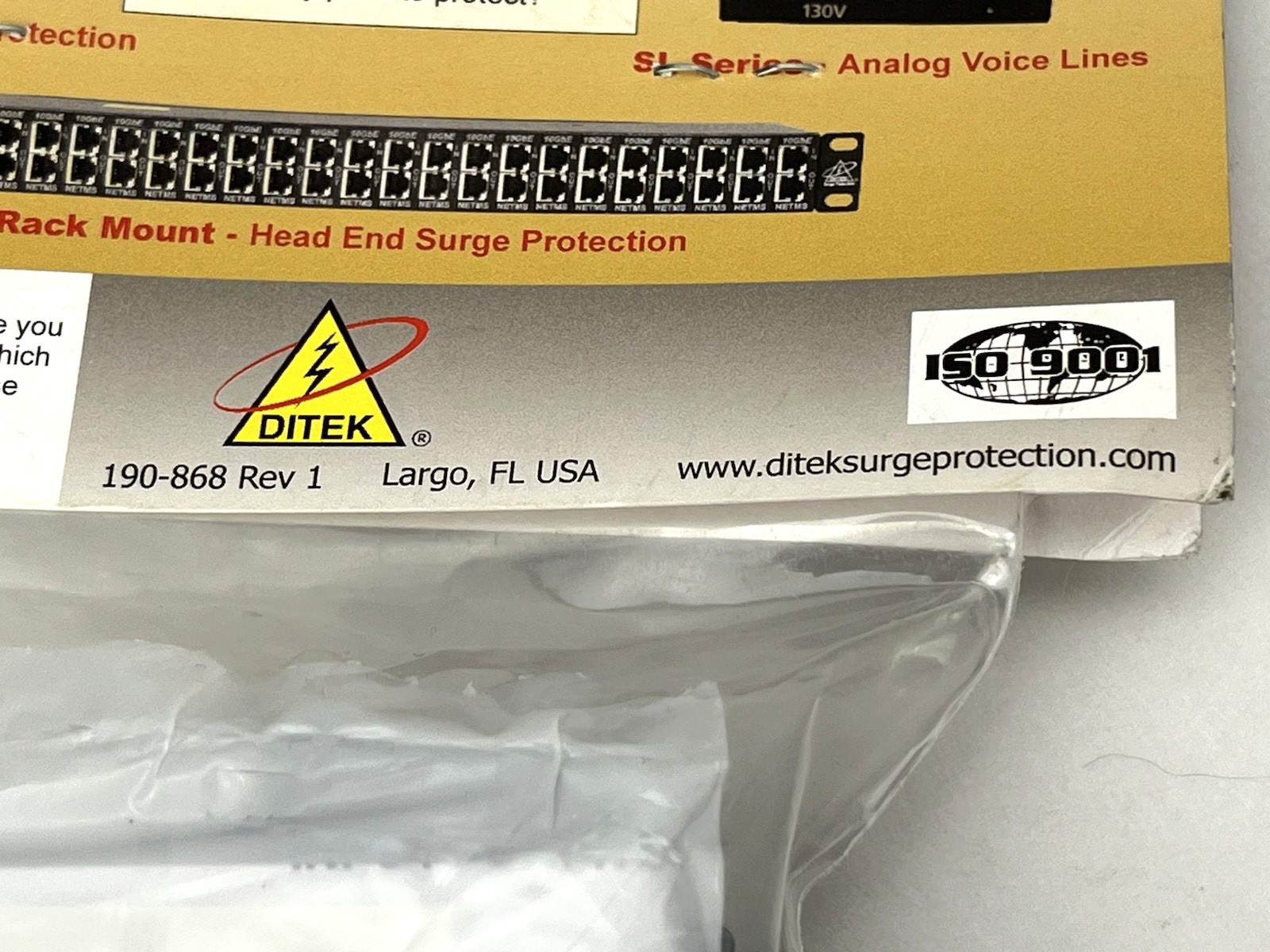 New Ditek DTK-4LVLPLV Surge Protector 4 Pair 30V 12-30 AWG Terminal Strip