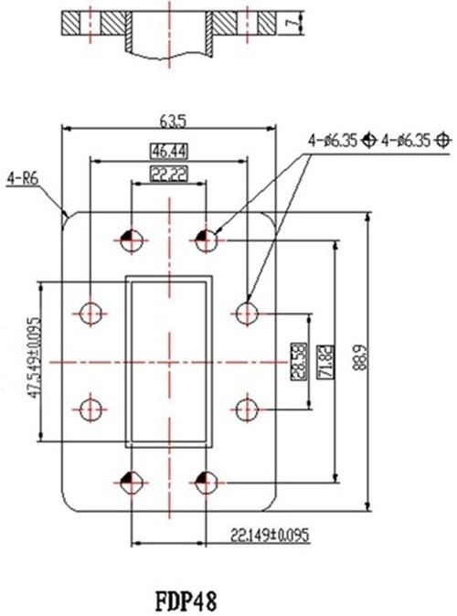 QTY:1 NEW YERKON BJ48 (WR187) 3.94-5.99GHz Waveguide Coaxial Adapter Converter