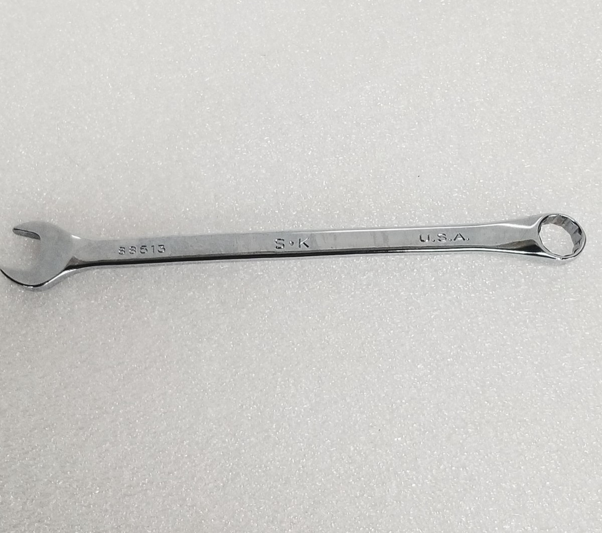 S-K 88513 Combination Wrench 12-Point SuperKrome Finish Size-13mm Made in USA