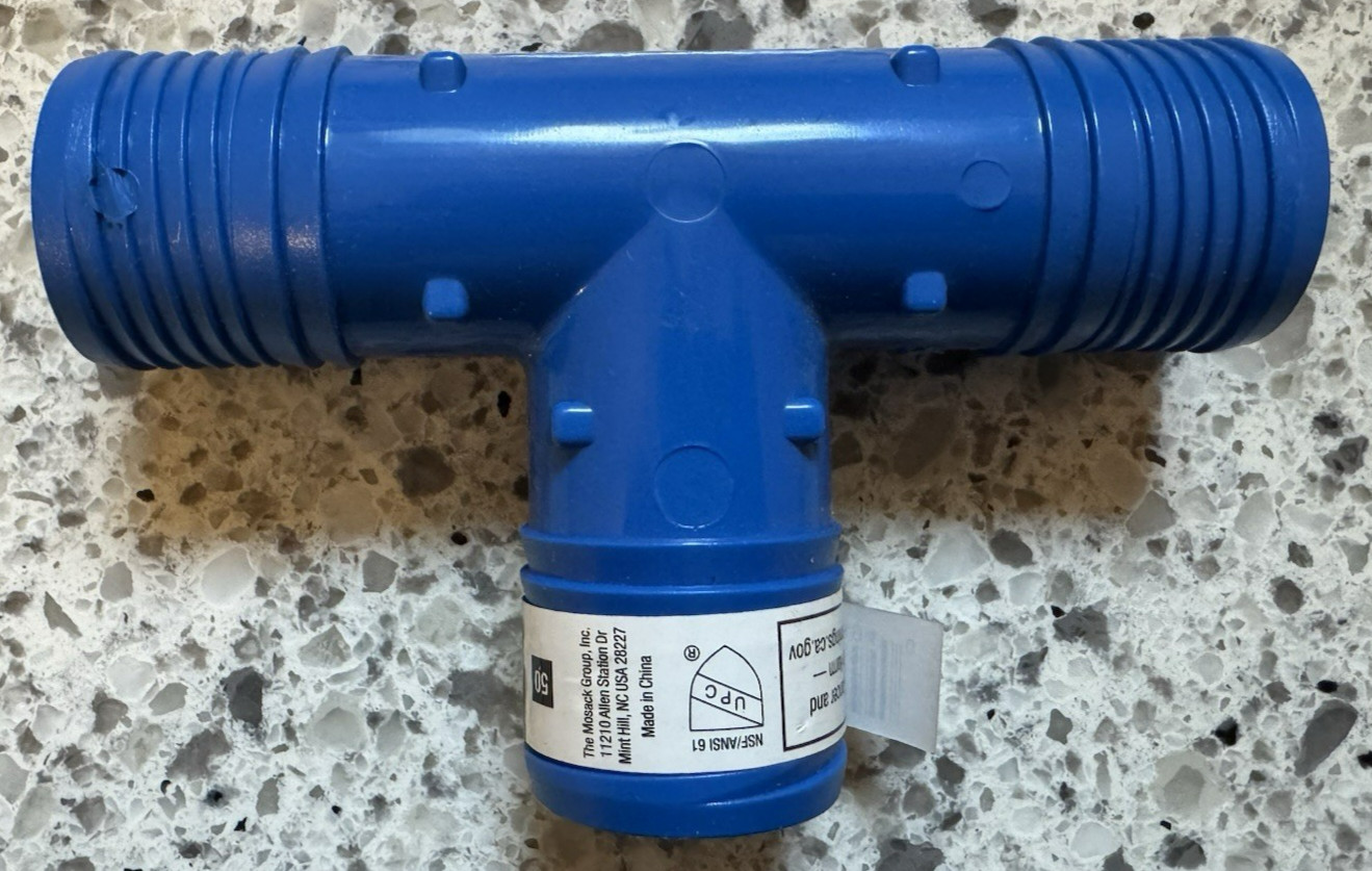 Blue Twister 1 1/4-inch Polypropylene Insert Tee – ABTT114 – NEW