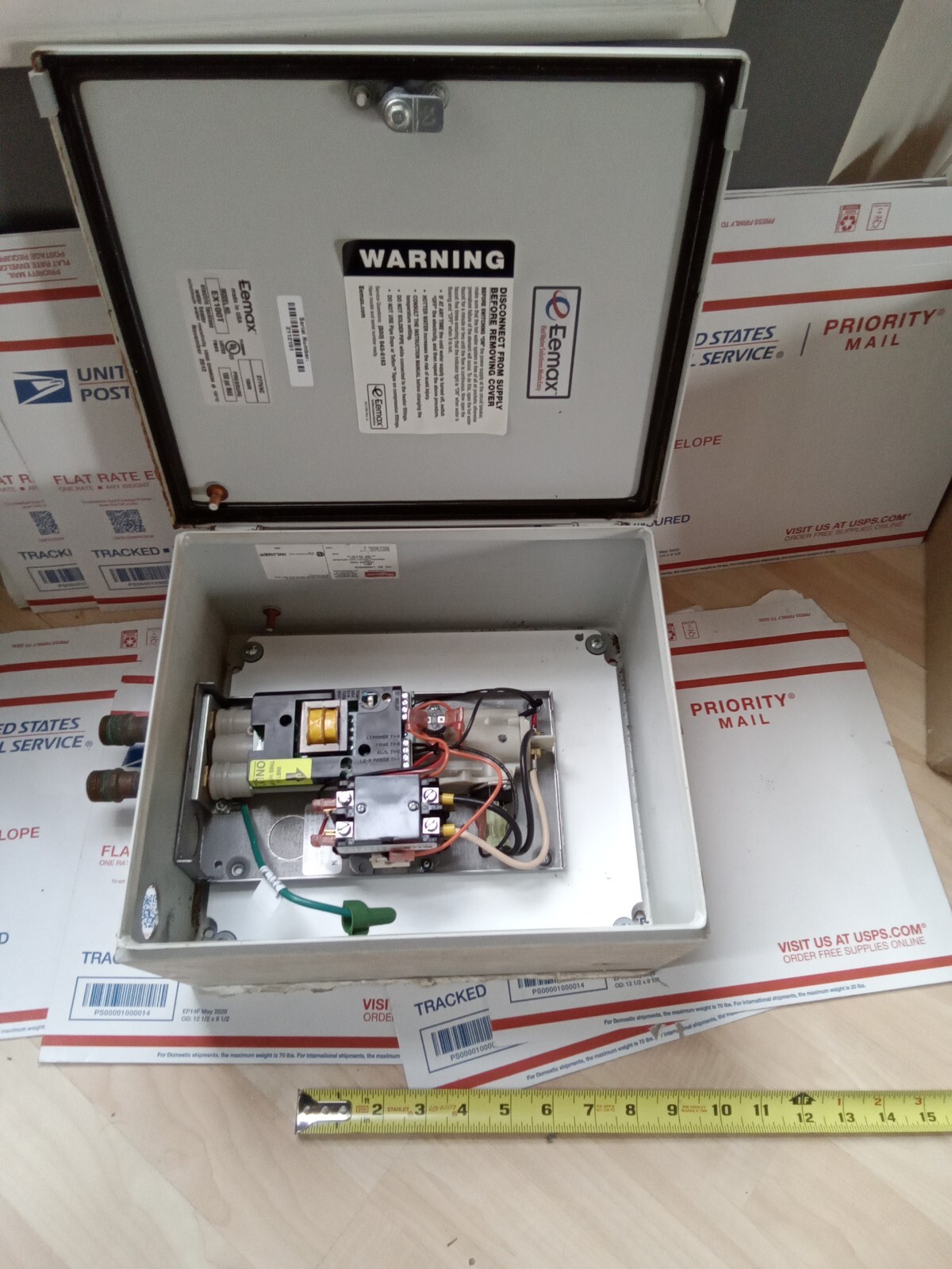 EEMAX EX100T ELECTRIC TANKLESS WATER HEATER USED , T1