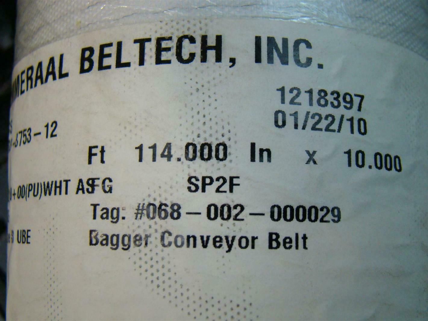 Ammeraal Beltech Wonder/Hostess 114.000 In x 10.000 Conveyer Belt 438-8753-12