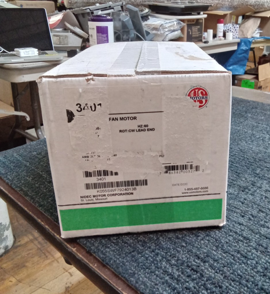 US Motor 1/2 HP 208-230V 1100 RPM 60 Hz .67 Amp 1 Ph K55HXSWF-7924 3401 New
