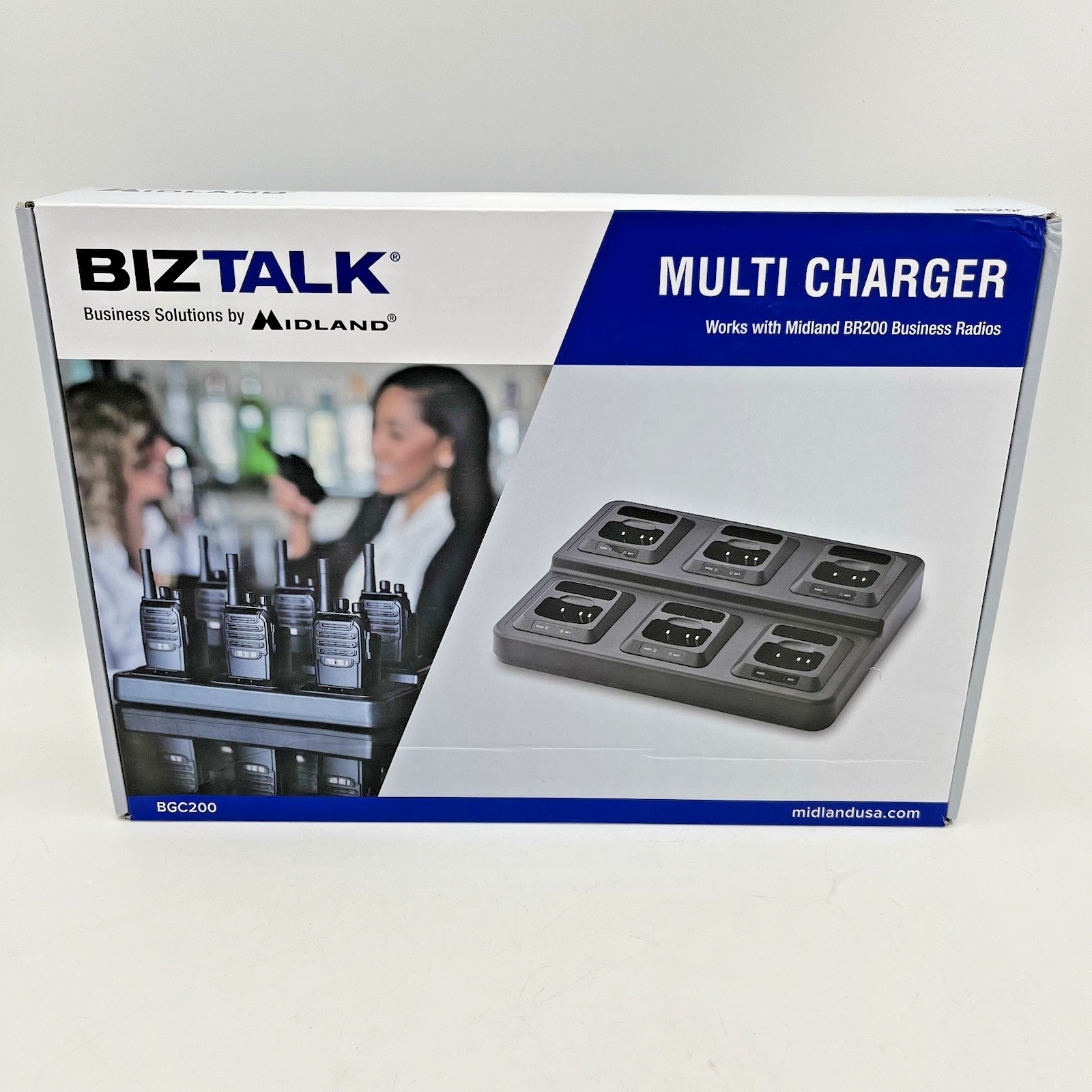 MIDLAND BGC200 Multi Charger Works with BizTalk BR200 Business Radios New!