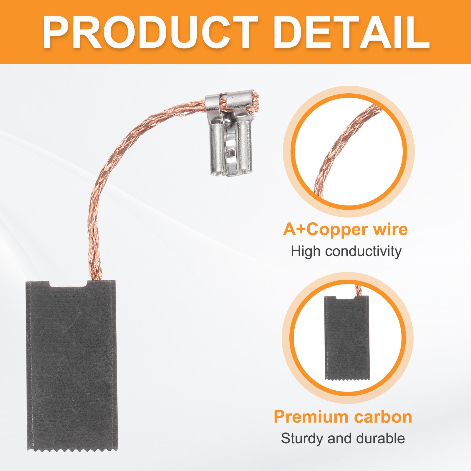 8 Pack A69 Carbon Brushes Set Replaces 23×12.5x6mm for Most Power Tools Motor