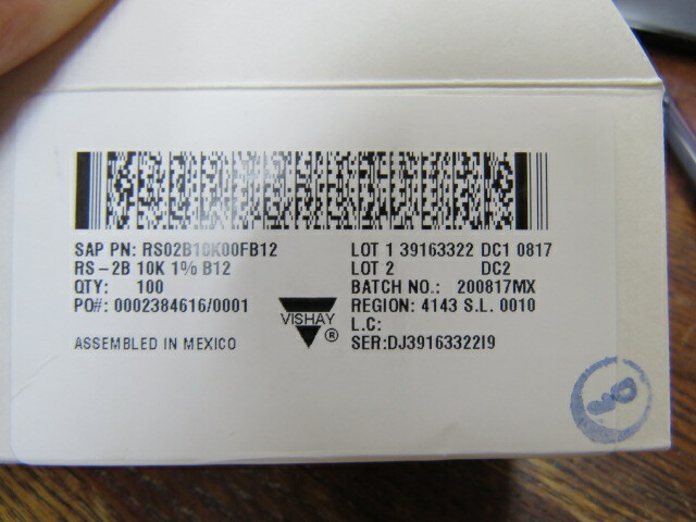 VISHAY/ DALE RS2B-10K1% Qty of 50 per Lot Wirewound Resistors – Through Hole 3w