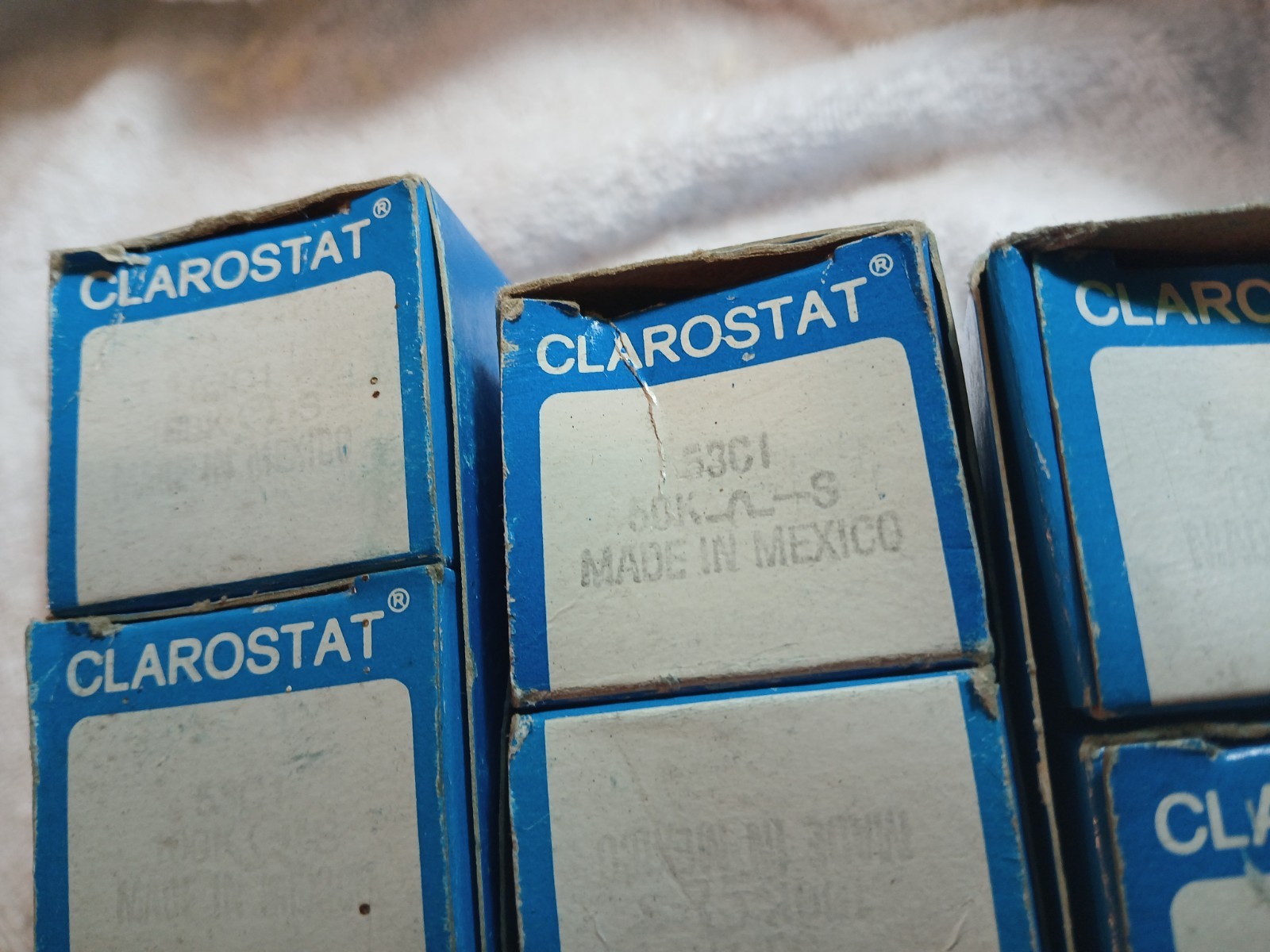 CLAROSTAT ROTARY POTENTIOMETER 53C1, NEW OLD STOCK ! *SOLD IN 5 PACK AS SHOWN