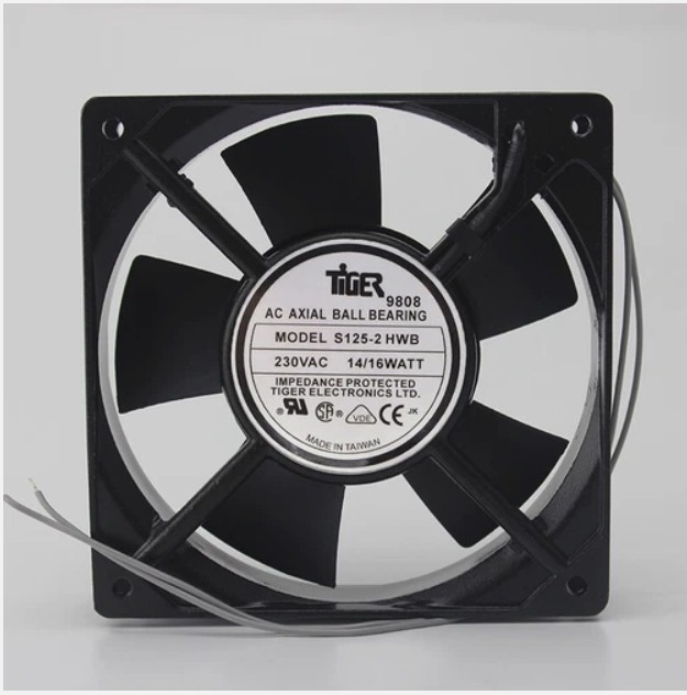 1 PCS TIGER Fan S125-2 HWB AC 230V 14/16W 12025 12CM 2 Wire