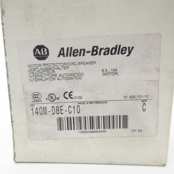 ALLEN BRADLEY 140M-D8E-C10 SER. C 690V 6.3-10A (WH) NSMP
