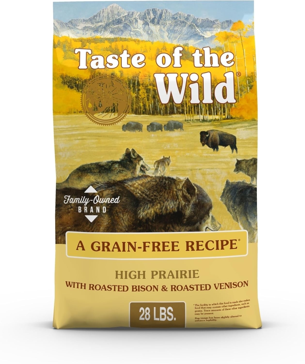 High Prairie Grain-Free Dry Dog Food with Roasted Bison & Roasted Venison, 28lb