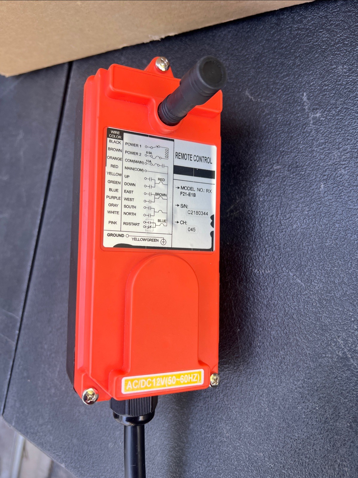 Telecrane RX F21-E1 B Remote Control Transmitter Only