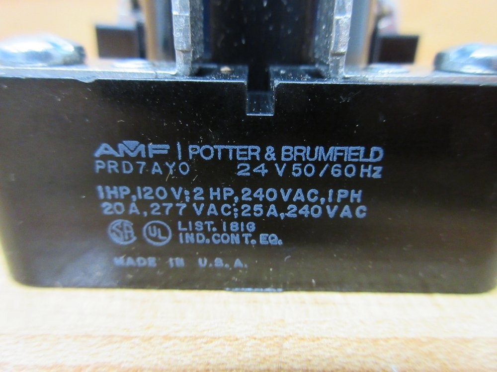 AMF Potter & Brumfield PRD7AY0-24V Relay PRD7AY024V Cracked Housing