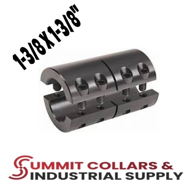 2CC137-137, 1-3/8″ x 1-3/8″ Rigid Shaft Coupling, Double Split (1PK)
