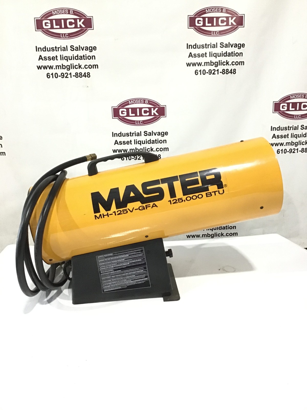 Master MH-125V-GFA Propane Forced Air Heater 125K BTU 34.5kPa 1PH 5PSIG 1.08Amp