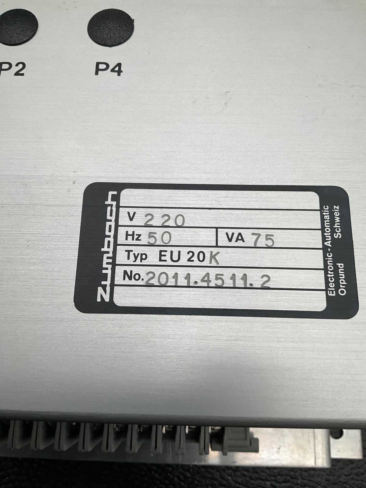 ZUMBACH EU 20K Speed Control Unit USED
