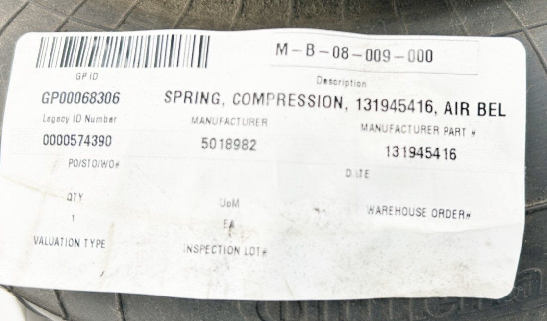 New Continental Contitech 607N Suspension Bellows 131945416 – No Box