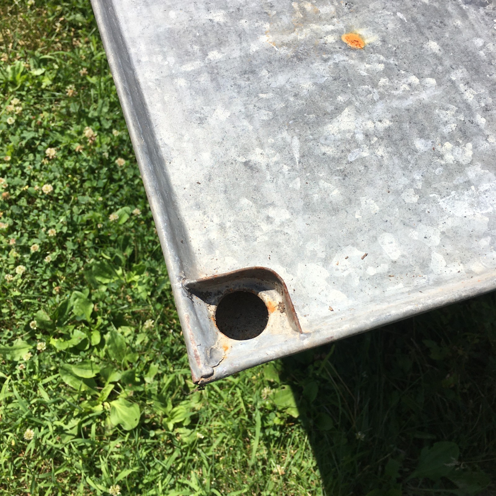 Galvanized oiL drip Tray with Handles stove cook tray 26 3/4 in x 23.5in x 2.5in
