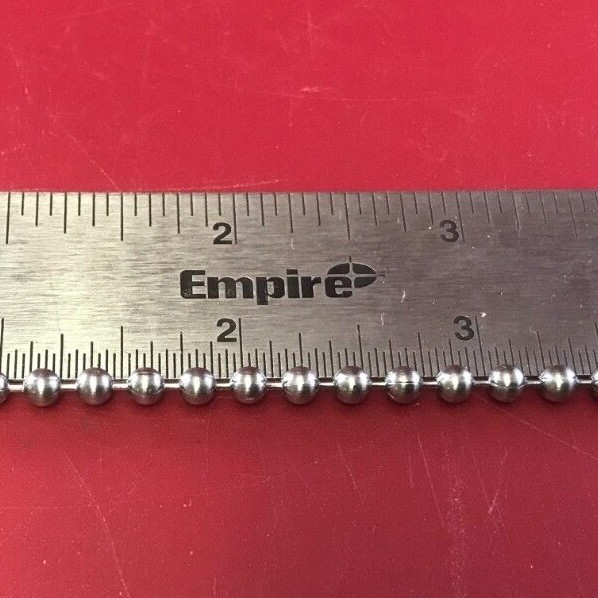 3606T65 Bead Chain-Not for Lifting Nickel-Plated Brass, 8 Trade Size (22FT)