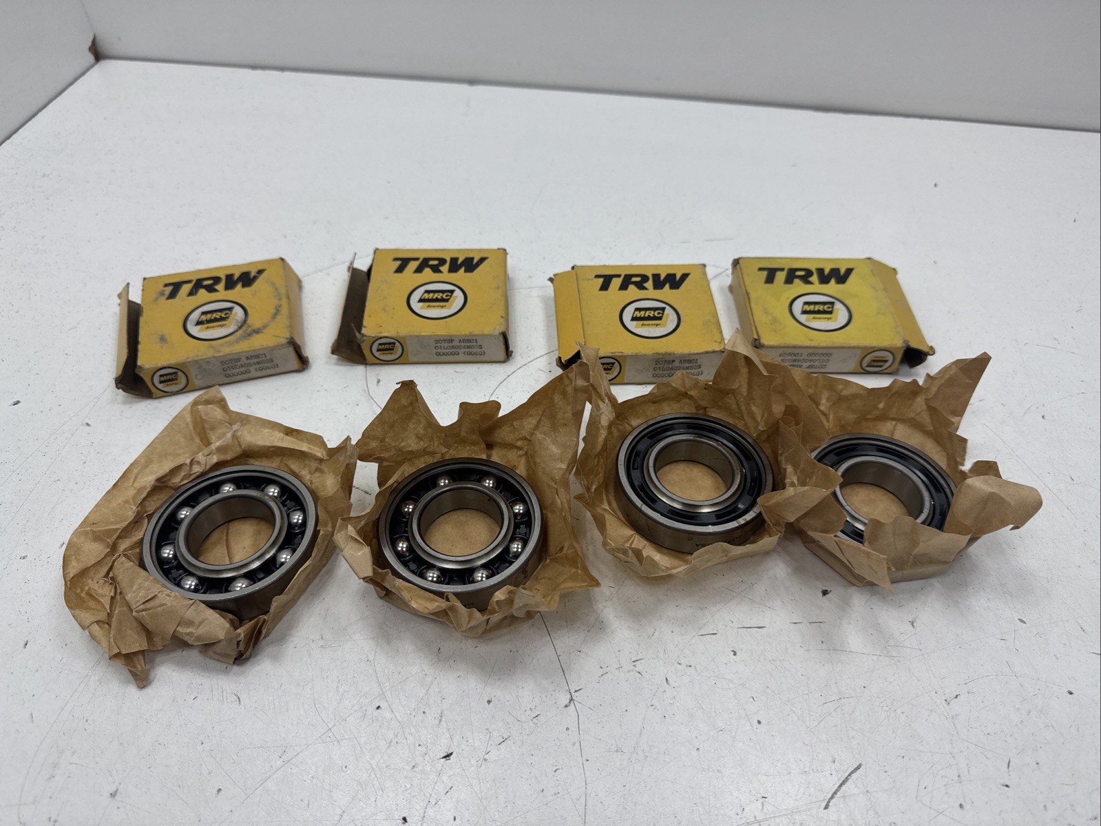 (QTY. 4) MRC BEARINGS 207SF ABEC1 BALL BEARINGS