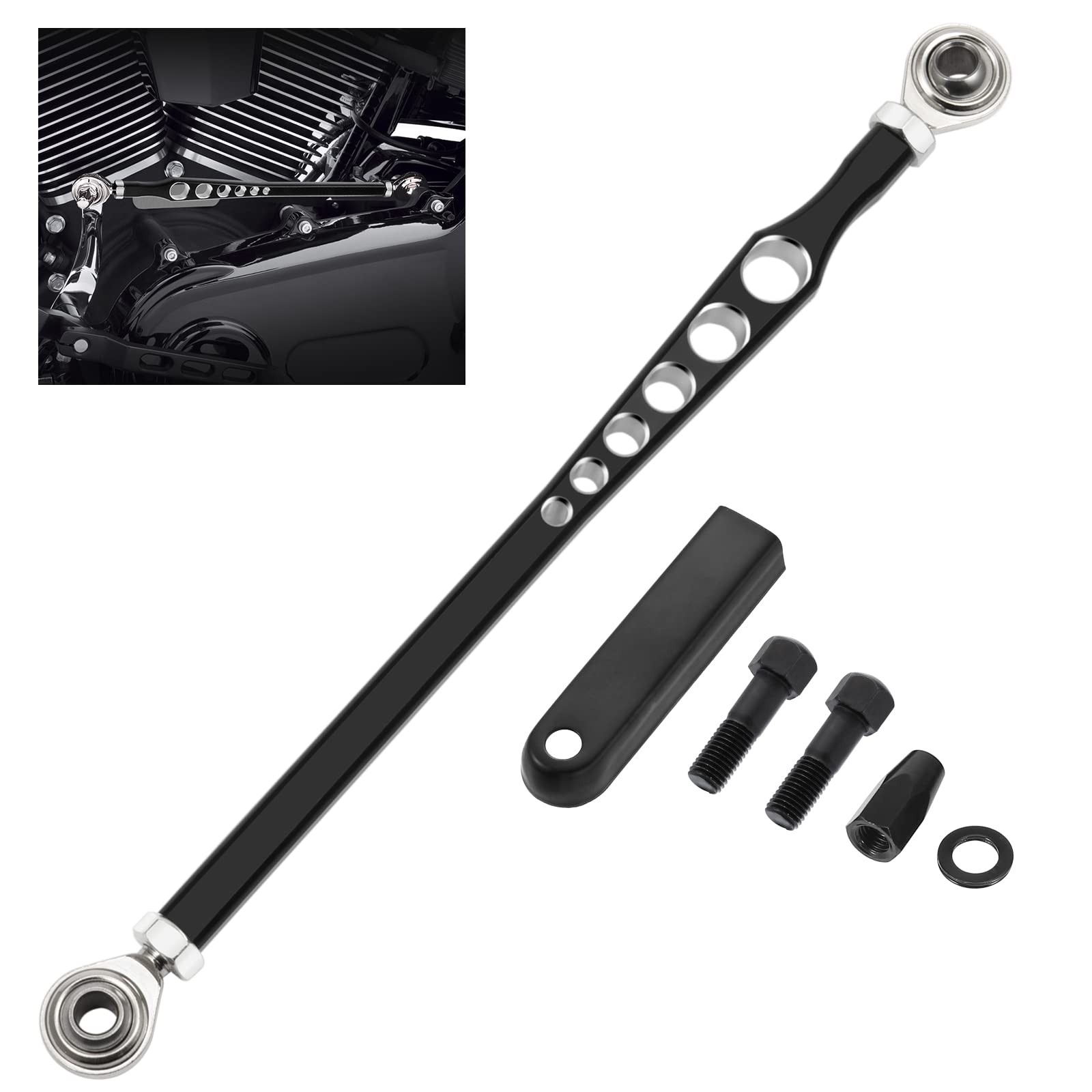 Black Gear Shift Linkage Compatible for Harley Softail Touring Electra Street…