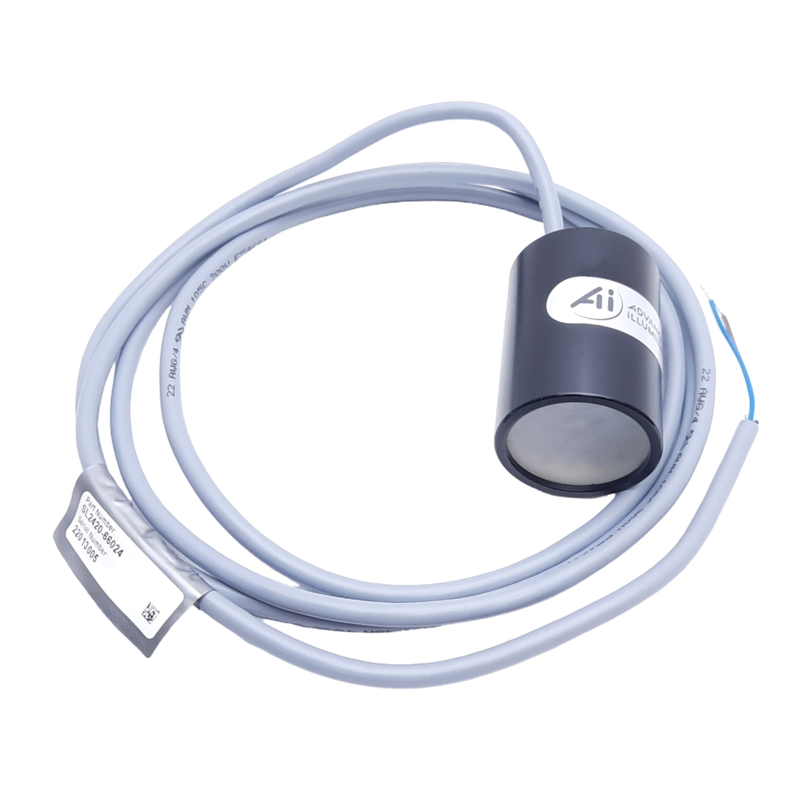Advanced Illumination SL2420-66024 Medium Aimed Red Spotlight, ø1.5″, 24VDC, 2m