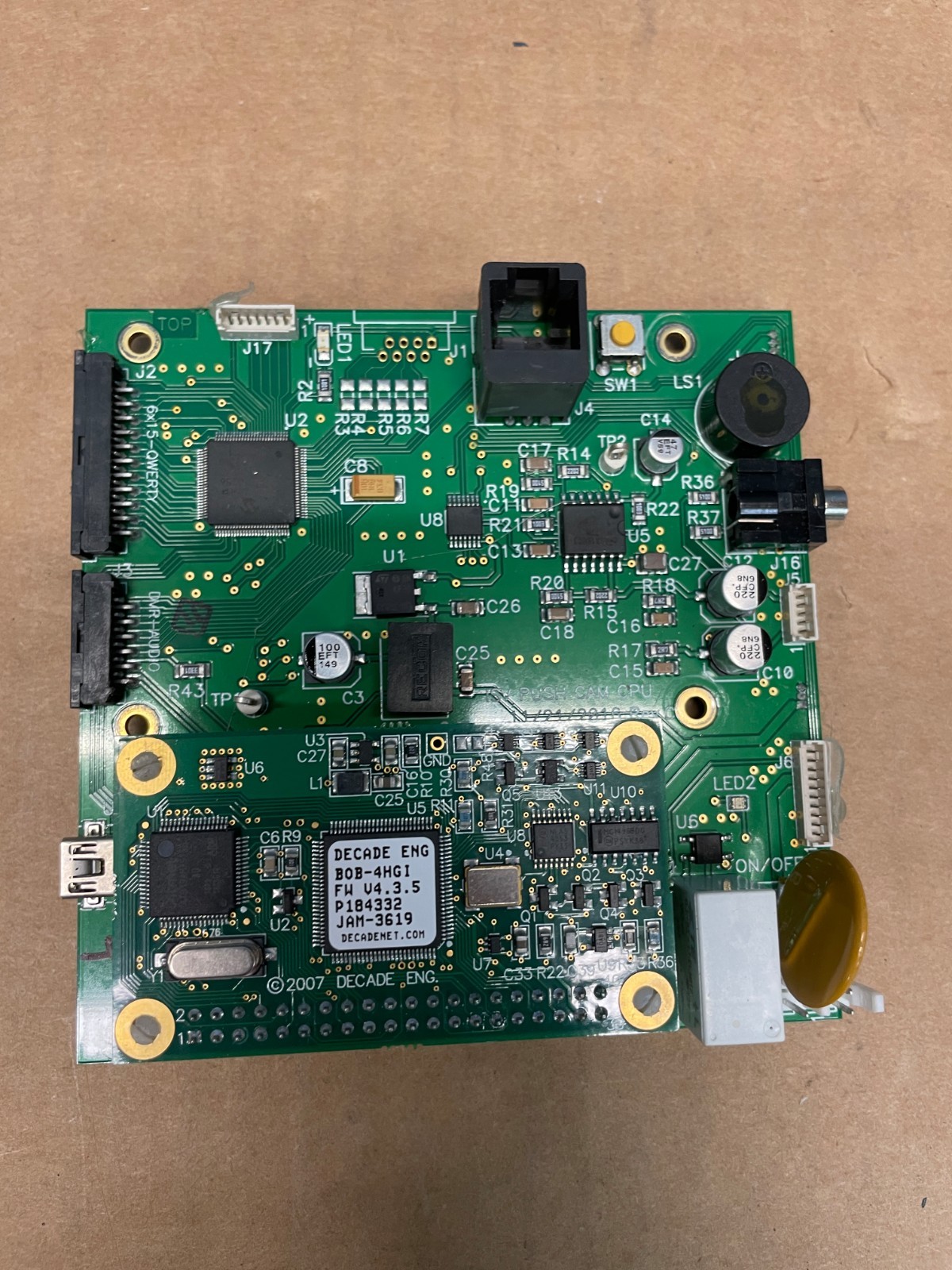 Insight Vision ISV CPU MAIN BOARD for Opticam Command Module 2016 REV C