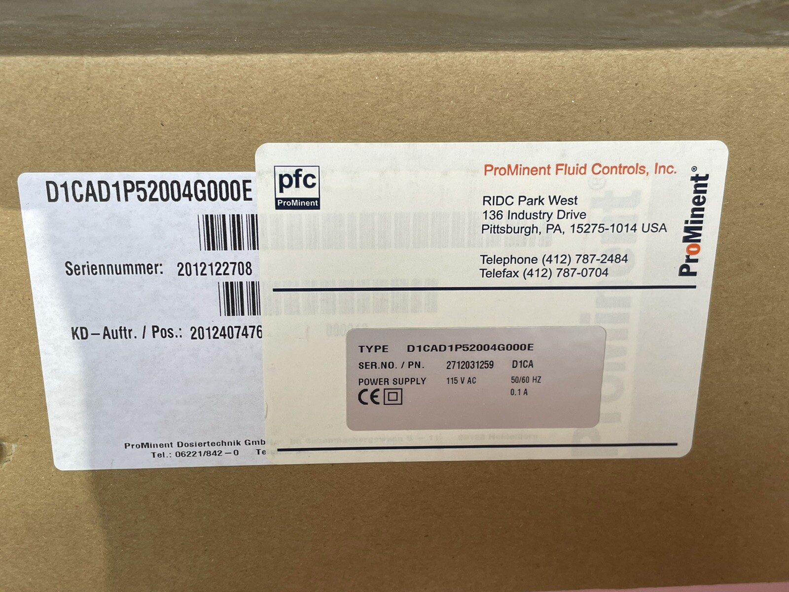 ProMinent Dulcometer Fluid control D1CAD1P52004G000E pH Controller